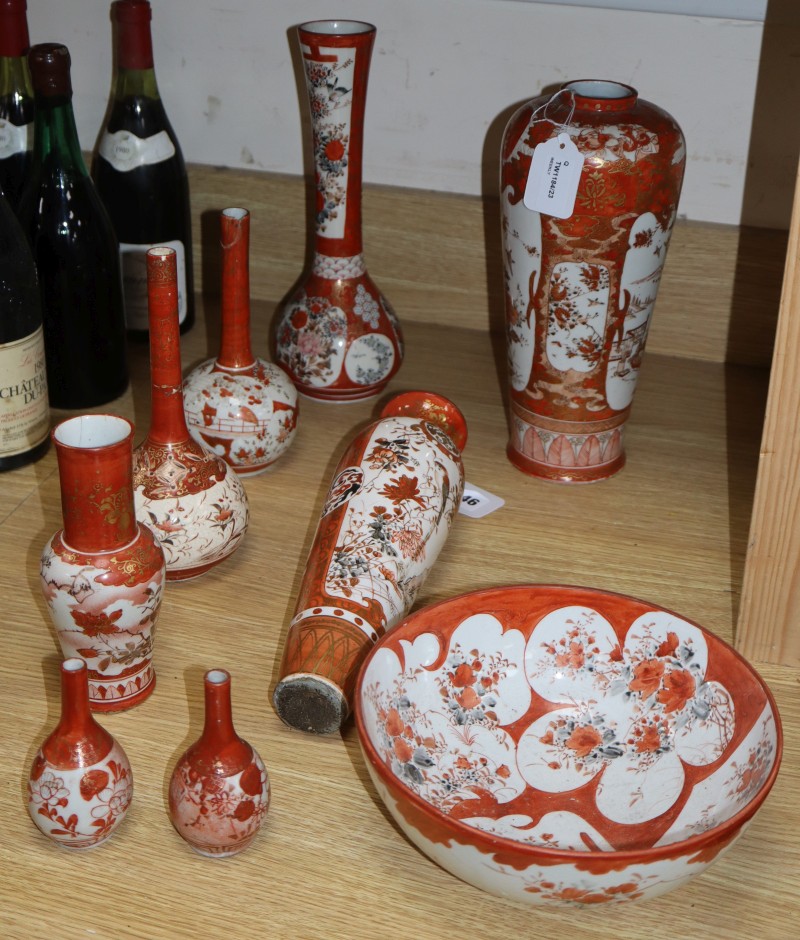 A collection of Japanese Satsuma ware